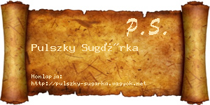 Pulszky Sugárka névjegykártya